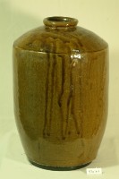 黃棕褐釉窄口直壁式陶甕藏品圖，第1張