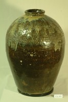 印款黑棕釉拍打印紋窄口豐肩式陶甕藏品圖，第1張