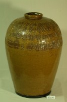 印款棕紅釉拍打印紋窄口豐肩式陶甕藏品圖，第1張