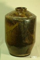 印款黑棕釉窄口直壁式陶甕藏品圖，第1張