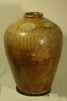 淡紅棕釉拍打印紋窄口豐肩式陶甕藏品圖，第1張