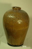 紅棕釉拍打印紋窄口豐肩式陶甕藏品圖，第1張