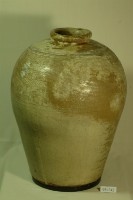 米黃釉拍打印紋窄口豐肩式陶甕藏品圖，第1張