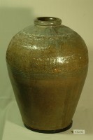 青褐釉拍打印紋窄口豐肩式陶甕藏品圖，第1張