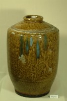 虎皮紋綠褐釉窄口直壁式陶甕藏品圖，第1張