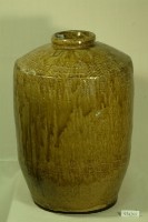 綠褐釉拍打印紋窄口直壁式陶甕藏品圖，第1張