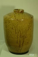 虎皮狀黃褐釉窄口直壁式陶甕藏品圖，第1張