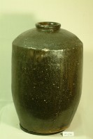 黑褐釉拍打印紋窄口直壁式陶甕藏品圖，第1張