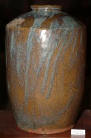 棕褐流釉窄口直壁式陶甕藏品圖，第1張