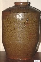 斑紋褐釉拍打印紋窄口直壁式陶甕藏品圖，第1張