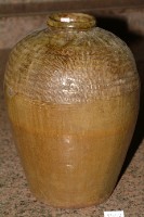 棕褐釉拍打印紋窄口豐肩式陶甕藏品圖，第1張