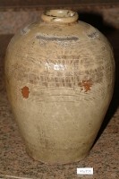 米白釉拍打印紋窄口豐肩式陶甕藏品圖，第1張