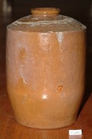 棕紅釉窄口直壁式陶甕藏品圖，第1張