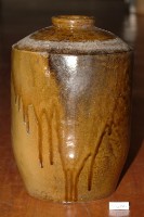 印款棕褐流釉拍打印紋窄口直壁式陶甕藏品圖，第1張