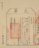 光緒十四年臺灣布政使司掣給田主林錦榮丈單藏品圖，第1張