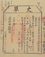 光緒十四年臺灣布政使司掣給田主林錦榮丈單（彰字第1246號）藏品圖，第1張