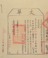 光緒十四年臺灣布政使司掣給田主林錦榮丈單（彰字第762號）藏品圖，第1張