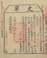 光緒十四年臺灣布政使司掣給田主林錦榮丈單藏品圖，第2張