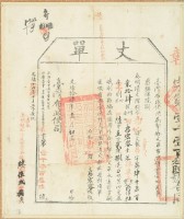 光緒十四年臺灣布政使司掣給田主呂宏容丈單藏品圖，第2張