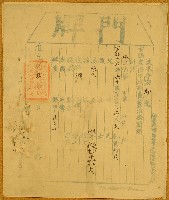 道光十九年淡水分府魏稽查地方保甲後所發門牌藏品圖，第1張