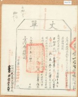 光緒十四年臺灣布政使司掣給田主呂賡虞丈單1147號藏品圖，第1張