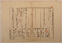南投廳埔里社堡牛眠山庄第56番戶1254番地警第56號戶長莊阿佛之戶口調查表單甲藏品圖，第1張
