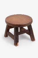 木製圓形小型矮凳藏品圖，第1張