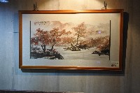 黃昭雄彩繪秋江紅林之山水畫作藏品圖，第1張