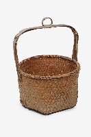 提梁竹編式深腹謝籃(缺蓋子)藏品圖，第1張