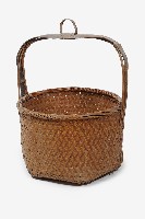 提梁竹編式深腹謝籃(缺蓋子)藏品圖，第1張