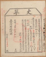 光緒十五年臺灣布政使司掣給田主賴繩武丈單丈單藏品圖，第2張