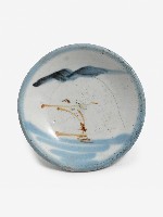 青花彩繪山水孤艇紋盤藏品圖，第1張