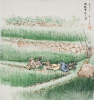 黃金田於丁亥年葭月創作之仿蛙聲抓水雞藏品圖，第1張