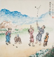 黃金田於丁亥年春月創作之戲鹿角（戲鞦形蟲）藏品圖，第1張