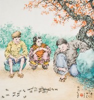 黃金田於丁亥年夏創作之狗蟻扛田嬰藏品圖，第1張