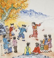 黃金田於丁亥年仲冬創作之扯鈴藏品圖，第1張