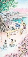 黃金田於乙酉年秋創作之童年樂（走椅條）藏品圖，第1張