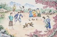 黃金田於戊子年夏創作之鬦雞藏品圖，第1張