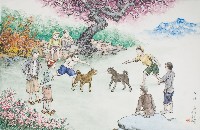 黃金田於戊子年仲夏創作之鬦狗藏品圖，第1張