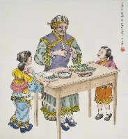 黃金田於乙酉年孟冬創作之阿婆的檳榔桌藏品圖，第1張