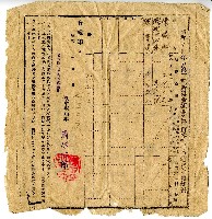 昭和十九年分陳添旺等人第三種所得金額並乙種資本利子金額決定通知書藏品圖，第1張