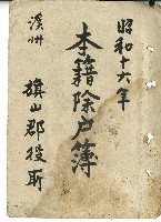 昭和十六年旗山郡役所本籍除戶簿封面與中華民國四十五年蔗友日記簿藏品圖，第1張