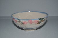 鶯歌彩繪藍口簡筆花卉紋碗藏品圖，第1張