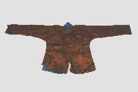 咖啡色花卉繡樣長袖上衣藏品圖，第1張