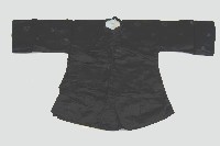 黑色緞面長袖上衣藏品圖，第1張