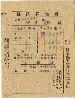 昭和十八年日本勸業銀行臺北支店給陳南輝繳款通知書藏品圖，第1張