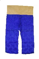 藍色花卉繡樣長褲藏品圖，第1張