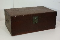 木製雙環扣帶鎖衣箱藏品圖，第1張