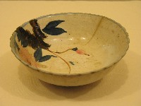 青口彩繪折枝花卉紋深腹蓮瓣型碗藏品圖，第1張