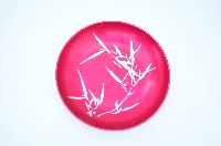 紅地白竹葉紋鋁製疊藏品圖，第2張